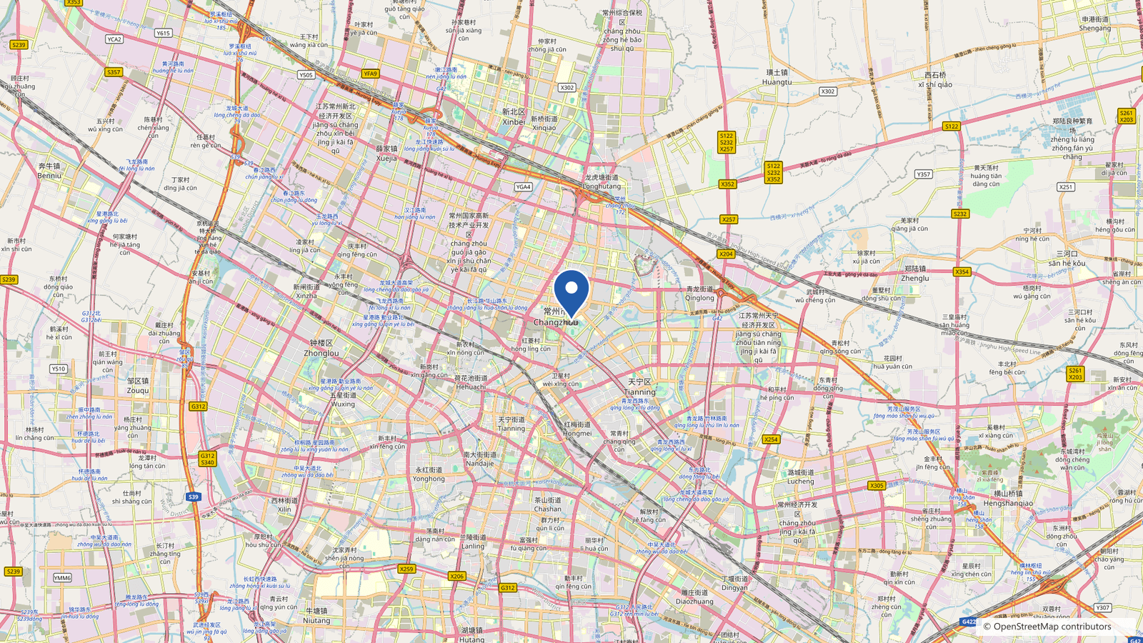 Map showing the location of Changzhou Kasde Trading Co., Ltd. in Changzhou, Jiangsu, China